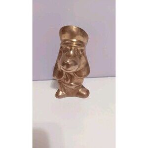Brass Dog Hat Figurine Home Decor Office 4"×2"